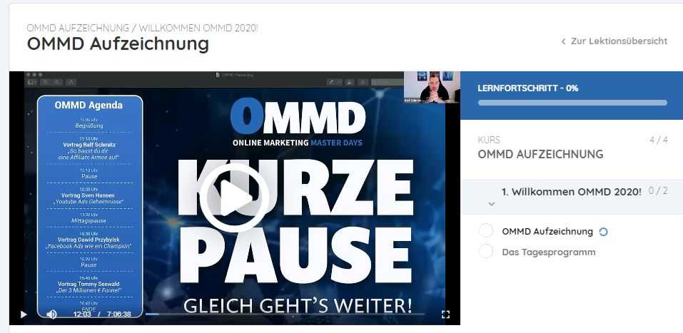 OMMD Aufzeichnung 2020 Sven Hansen Tommy Seewald Ralf Schmitz Dawid Przybyslki