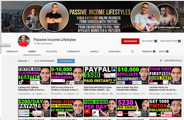 Youtube Kanal Jpnathan Montoya Passive Income Lifestyles